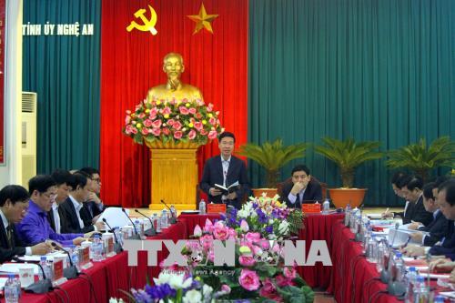 Đồng chí Võ Văn Thưởng chỉ đạo hội nghị kiểm điểm của Ban Thường vụ Tỉnh ủy Nghệ An ảnh 2